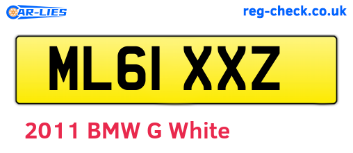 ML61XXZ are the vehicle registration plates.