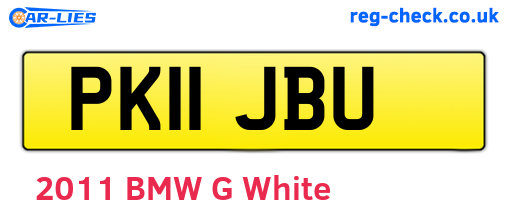 PK11JBU are the vehicle registration plates.