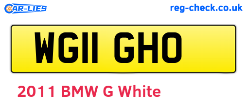 WG11GHO are the vehicle registration plates.