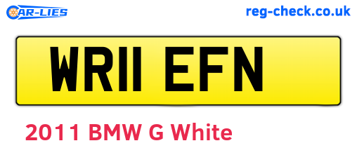 WR11EFN are the vehicle registration plates.