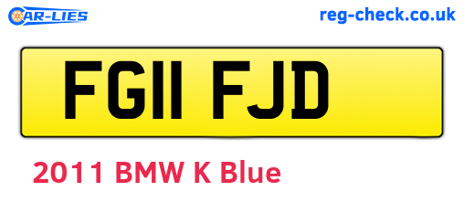 FG11FJD are the vehicle registration plates.
