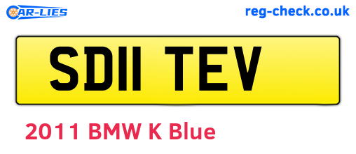 SD11TEV are the vehicle registration plates.