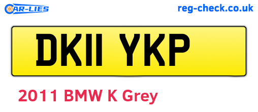 DK11YKP are the vehicle registration plates.