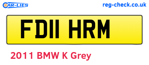 FD11HRM are the vehicle registration plates.
