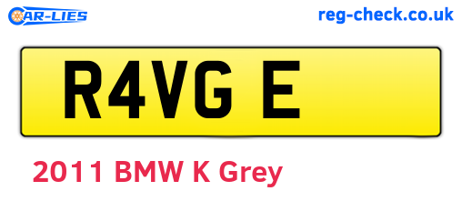 R4VGE are the vehicle registration plates.