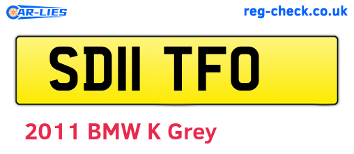 SD11TFO are the vehicle registration plates.