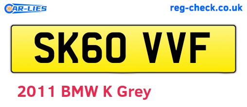 SK60VVF are the vehicle registration plates.
