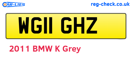 WG11GHZ are the vehicle registration plates.