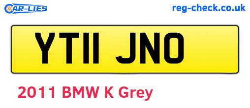 YT11JNO are the vehicle registration plates.