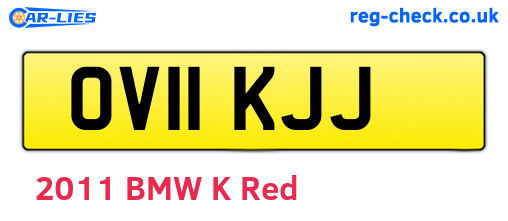 OV11KJJ are the vehicle registration plates.