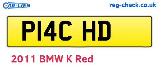 P14CHD are the vehicle registration plates.