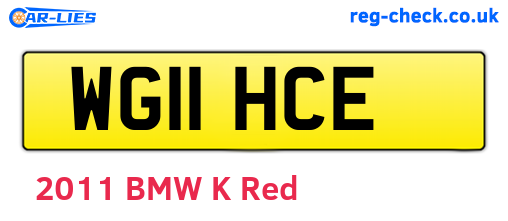 WG11HCE are the vehicle registration plates.