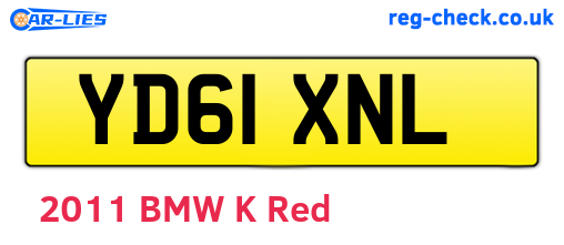 YD61XNL are the vehicle registration plates.