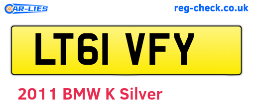 LT61VFY are the vehicle registration plates.