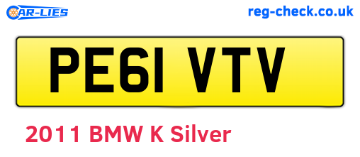 PE61VTV are the vehicle registration plates.