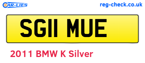 SG11MUE are the vehicle registration plates.