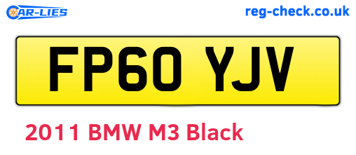 FP60YJV are the vehicle registration plates.