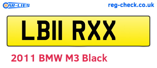 LB11RXX are the vehicle registration plates.