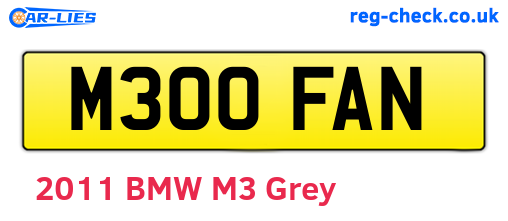 M300FAN are the vehicle registration plates.