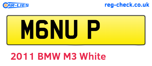 M6NUP are the vehicle registration plates.