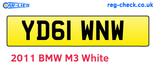 YD61WNW are the vehicle registration plates.