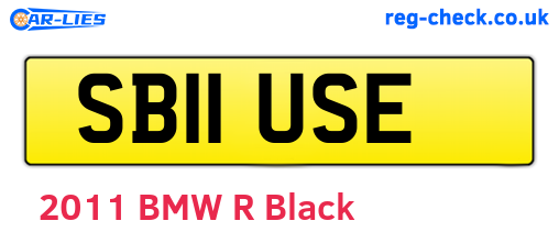 SB11USE are the vehicle registration plates.