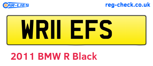 WR11EFS are the vehicle registration plates.