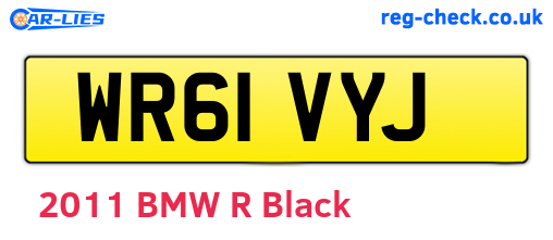 WR61VYJ are the vehicle registration plates.