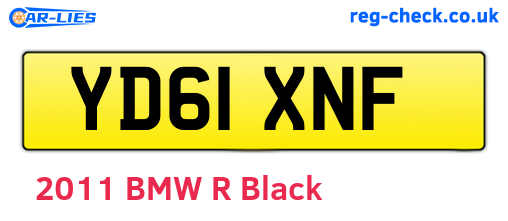 YD61XNF are the vehicle registration plates.