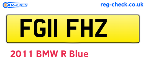 FG11FHZ are the vehicle registration plates.