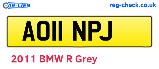AO11NPJ are the vehicle registration plates.