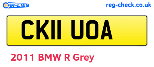CK11UOA are the vehicle registration plates.