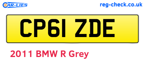 CP61ZDE are the vehicle registration plates.