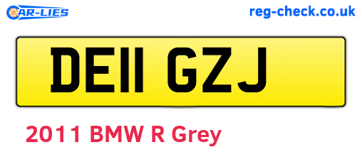DE11GZJ are the vehicle registration plates.