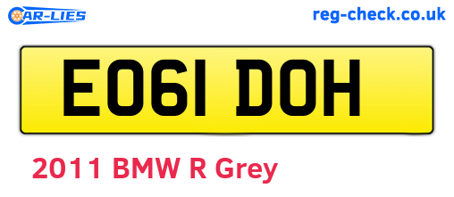 EO61DOH are the vehicle registration plates.