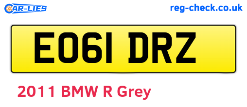 EO61DRZ are the vehicle registration plates.