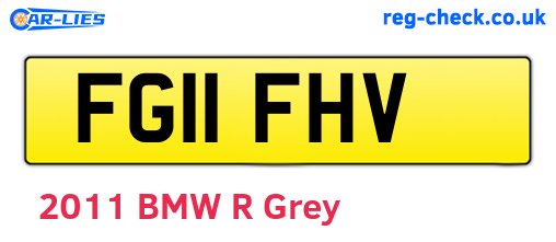 FG11FHV are the vehicle registration plates.