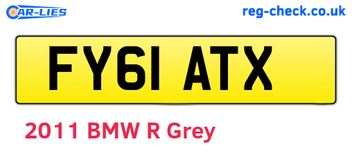 FY61ATX are the vehicle registration plates.