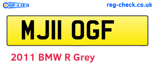 MJ11OGF are the vehicle registration plates.