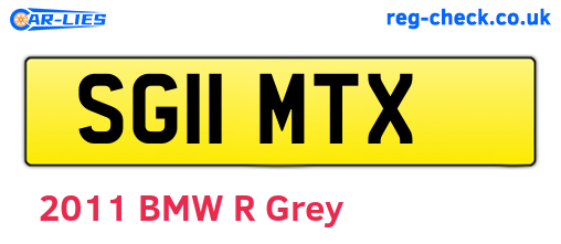 SG11MTX are the vehicle registration plates.