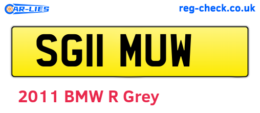 SG11MUW are the vehicle registration plates.