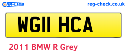 WG11HCA are the vehicle registration plates.