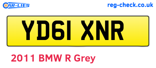YD61XNR are the vehicle registration plates.