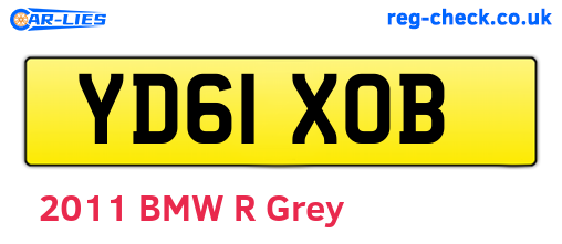YD61XOB are the vehicle registration plates.