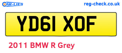 YD61XOF are the vehicle registration plates.