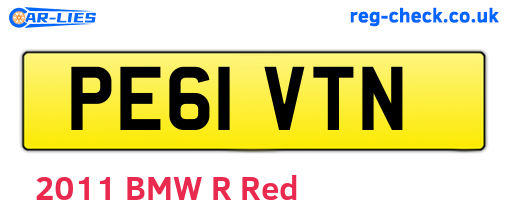 PE61VTN are the vehicle registration plates.