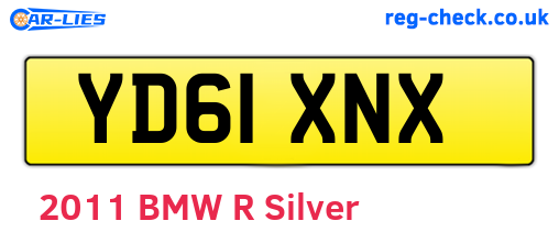 YD61XNX are the vehicle registration plates.