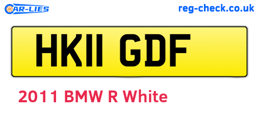 HK11GDF are the vehicle registration plates.