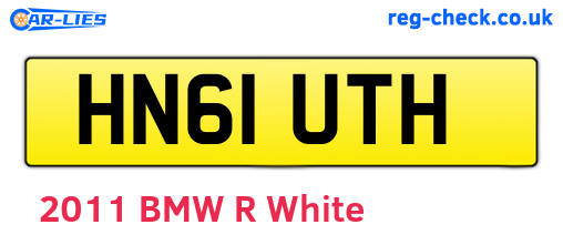 HN61UTH are the vehicle registration plates.