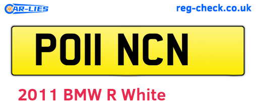 PO11NCN are the vehicle registration plates.